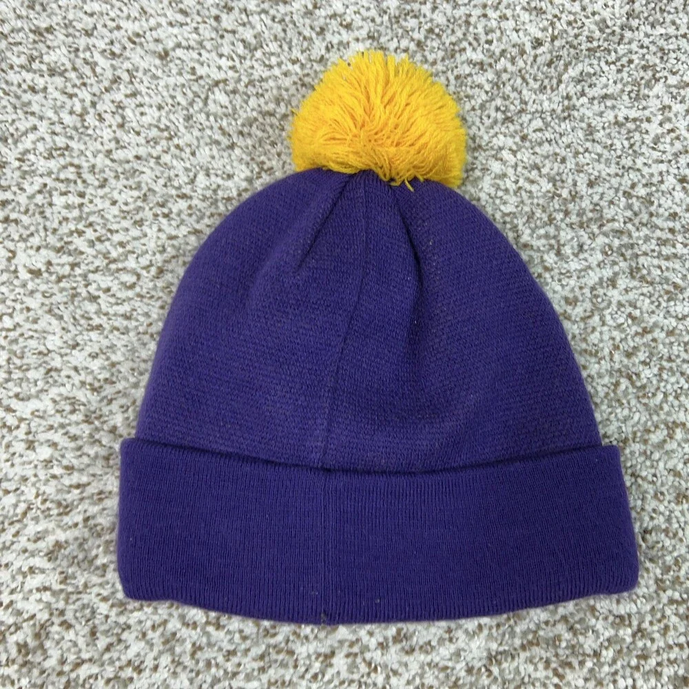 Minnesota Vikings Hat Cap Knit Beanie‎ Pom Mens Purple Gold NFL Football New Era